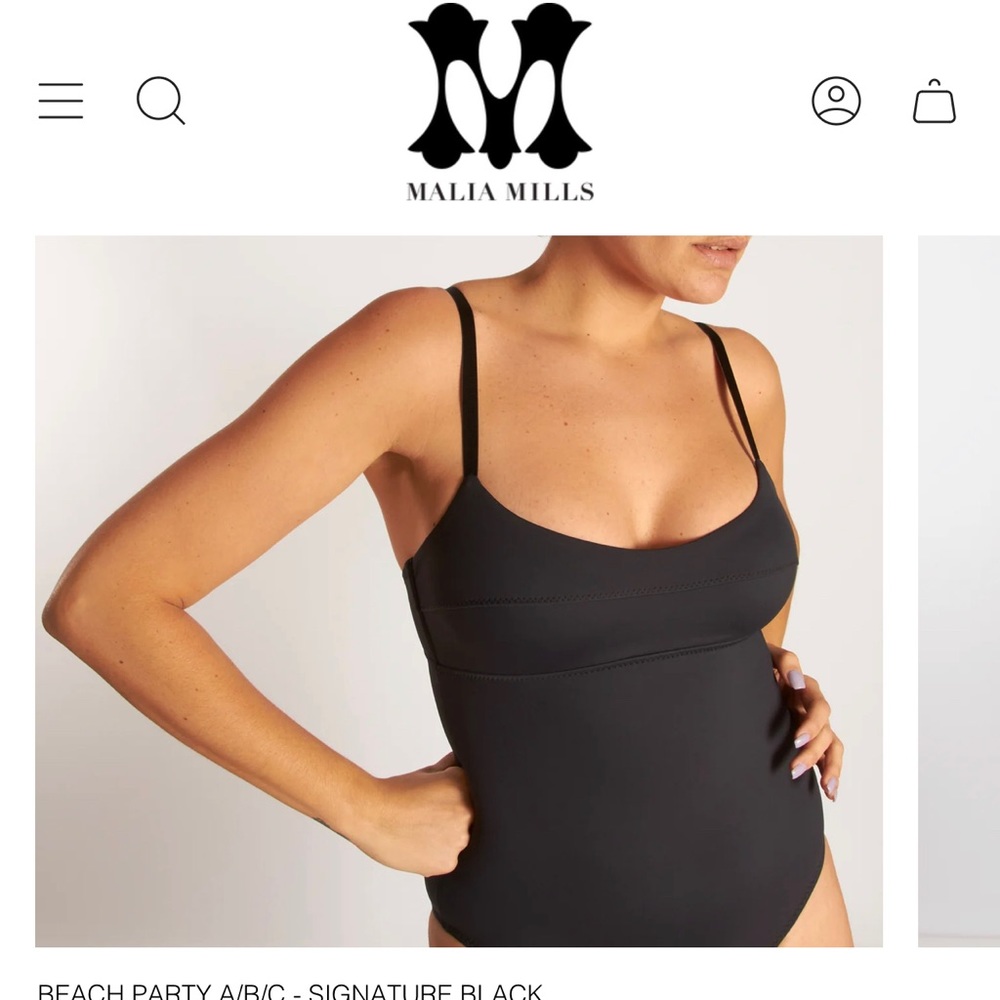 Malia Mills classic one piece bathing suit.